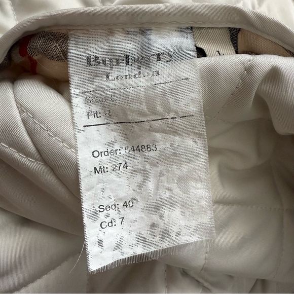 BURBERRY Quilted Nova Check Jacket Size Large - Picture 12 of 13